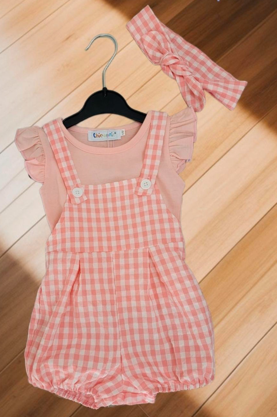 Ensemble salopette vichy